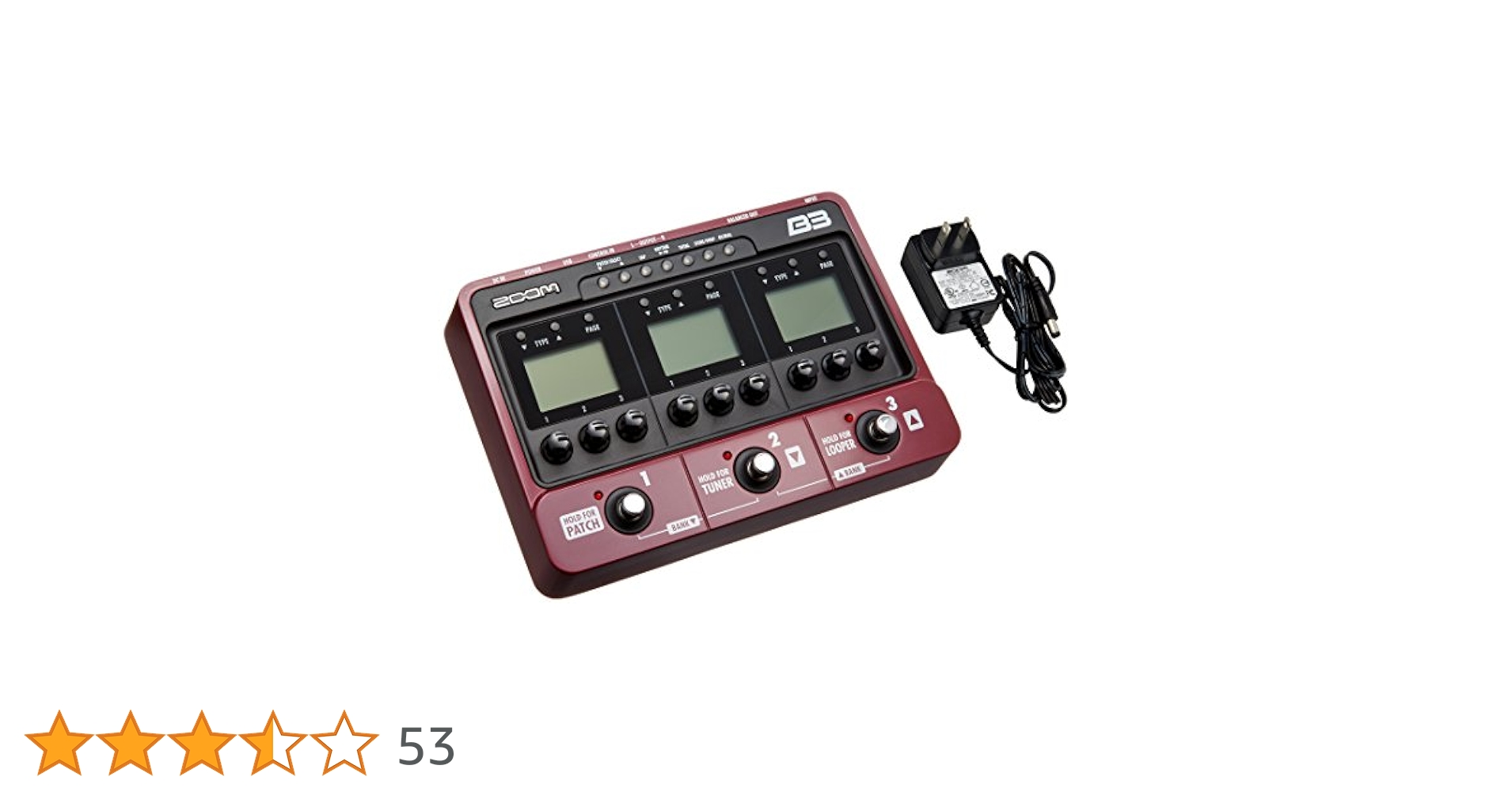 ベース Zoom B3 B3 Bass Effects & Amp Simulator Pedal | Zoom